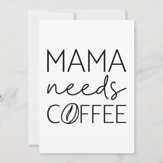 Mama braucht Kaffee Dankeskarte (Vorderseite)