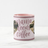 Mama braucht Kaffee Frohen Muttertag Multi Foto Tasse (Zentrum)