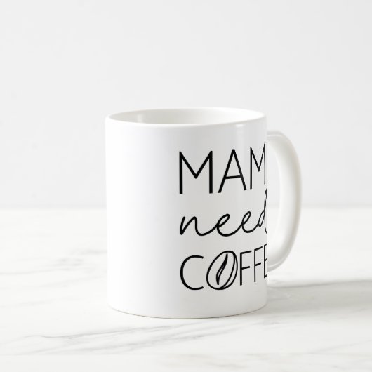 Mama braucht Kaffee Kaffeetasse (VorderseiteRechts)