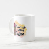 Mama braucht Kaffee Kaffeetasse (Vorderseite Links)