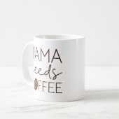Mama braucht Kaffee Kaffeetasse (Vorderseite Links)
