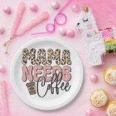 Mama braucht Kaffee Pappteller (Party)