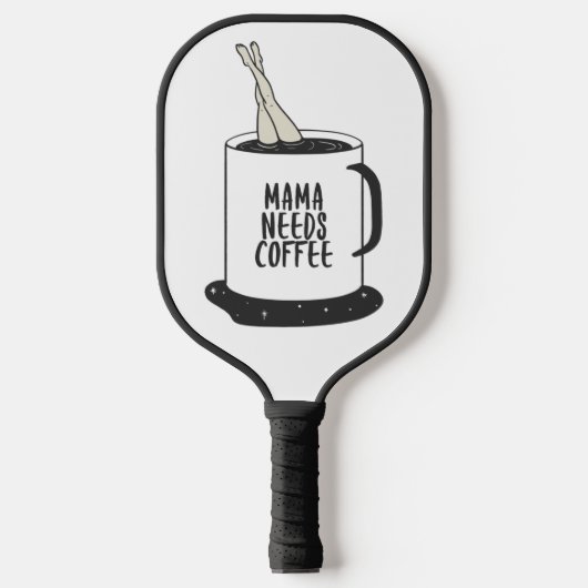 Mama braucht Kaffee Pickleball Schläger (Vorderseite)