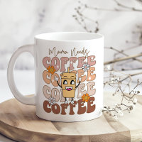 "Mama braucht Kaffee" Retro Funny Pastel Floral
