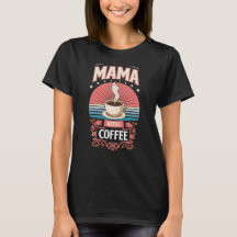 Mama braucht Kaffee Retro Vintage Typografie Grafi