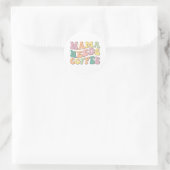 Mama braucht Kaffee Runder Aufkleber (Tasche)