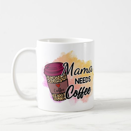 Mama braucht Kaffee-Tasse Kaffeetasse (Links)