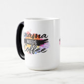 Mama braucht Kaffee Verwandlungstasse (Vorderseite Links)
