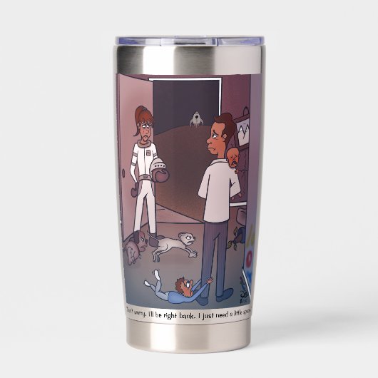 Mama braucht Platz Thermobecher (Vorderseite)