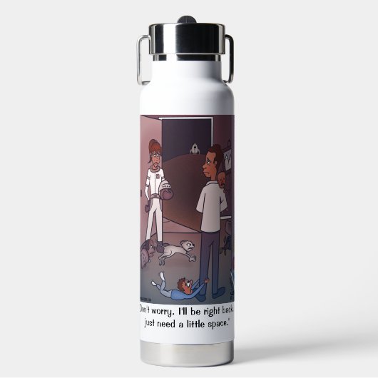 Mama braucht Platz Trinkflasche (Vorderseite)