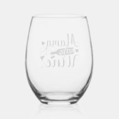 Mama braucht Wein Zitrusfrüchte Wein Spaß Weinglas Ohne Stiel (Rückseite)