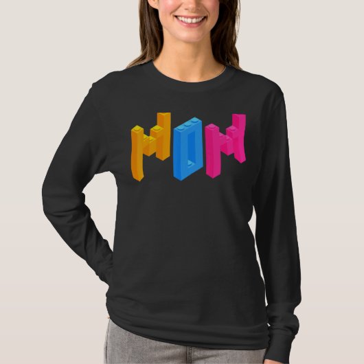 Mama Brick Builder blockt Master Builder T-Shirt (Vorderseite)