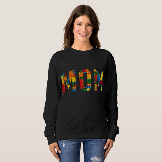 Mama Brick Builder Funny Blocks Master Builder Sweatshirt (Vorne ganz)