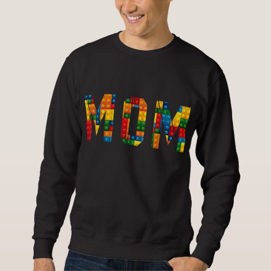 Mama Brick Builder Funny Blocks Master Builder Sweatshirt (Vorderseite)