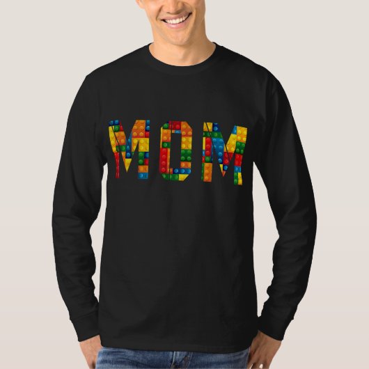 Mama Brick Builder Funny Blocks Master Builder T-Shirt (Vorderseite)