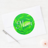 Mama Bright Green Rose Aufkleber (Umschlag)