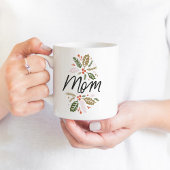 Mama Bright Holly Christmas Black Script Kaffeetasse