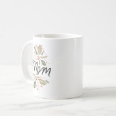 Mama Bright Holly Christmas Black Script Kaffeetasse (Vorderseite Links)