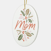 Mama Bright Holly Weihnachts-Foto Keramik Ornament (Links)