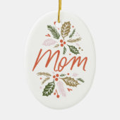 Mama Bright Holly Weihnachts-Foto Keramik Ornament (Vorne)