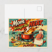 Mama bringt die Hitze Postkarte (Vorne/Hinten)