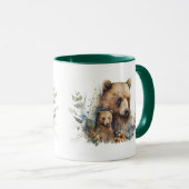 Mama Brown Bear and Cub Tasse (VorderseiteRechts)
