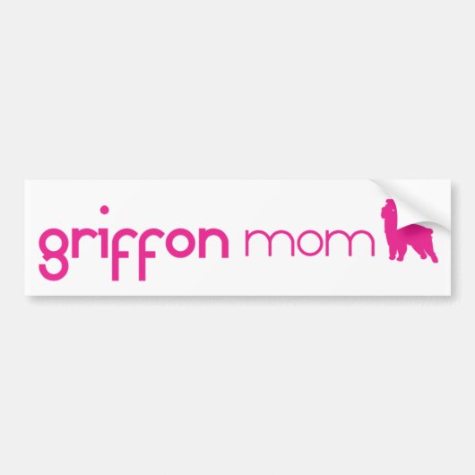 Mama Brüssels Griffon Autoaufkleber (Vorne)