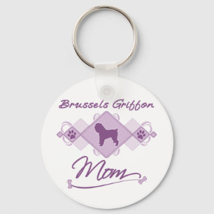Mama Brüssels Griffon Schlüsselanhänger