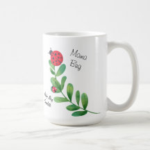 Mama Bug + Baby Bug Kaffee-Tasse mit Pflanze nach