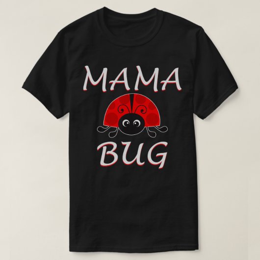 Mama Bug Niedlich Ladybug Mama Ankündigung T-Shirt (Design vorne)