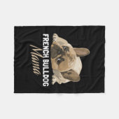 Mama Bulldog Bull Dog Liebhaber Fleecedecke (Vorderseite (Horizontal))