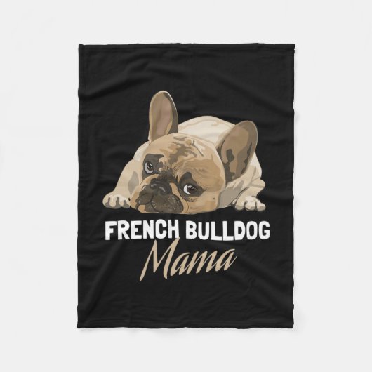 Mama Bulldog Bull Dog Liebhaber Fleecedecke (Vorderseite)