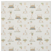 Mama Bunny and baby Easter nursery Farm print Stoff (Muster)