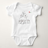 Mama Bunny & Babies Baby Bodysuit Baby Strampler (Vorderseite)