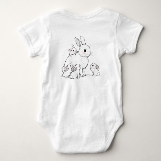 Mama Bunny & Babies Baby Bodysuit Baby Strampler (Rückseite)