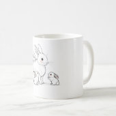Mama Bunny & Babies Tasse (VorderseiteRechts)
