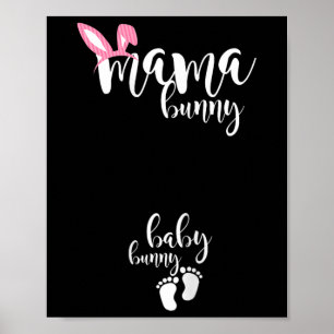 Mama Bunny Baby Ostertag Niedlich Poster