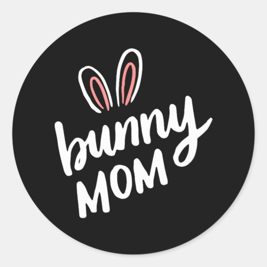 Mama Bunny Mthers Day Funny Bunnies Rabbit Runder Aufkleber (Vorderseite)