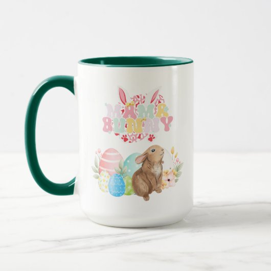 MAMA Bunny Oaster Group Eggs Hoppy Ostertag Tasse (Links)