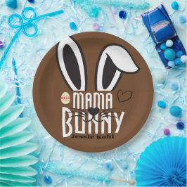 Mama Bunny Oster Elegante niedliche Familie Pappteller
