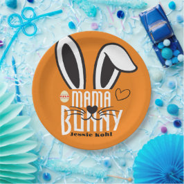 Mama Bunny Oster Elegante niedliche Familie Pappteller
