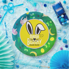 Mama Bunny Oster Elegante niedliche Familie Pappteller