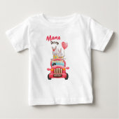 Mama Bunny Rabbit Auto-Fahrt Kleinkind T-Shirt (Vorderseite)