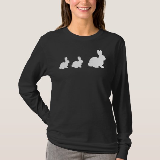 Mama Bunny Rabbit mit 2 Wertvollen kleinen Babybon T-Shirt (Vorderseite)