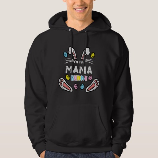 Mama Bunny Rabbit Osterfamilie Match Women Toddle Hoodie (Vorderseite)