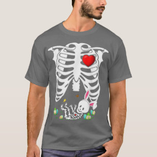 Mama Bunny Skeleton XRay Baby Bunny Pregnancy Mama T-Shirt