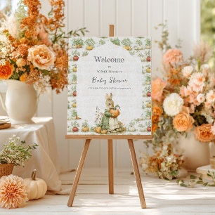 Mama Bunny und Kürbis Baby Dusche Empfang Poster