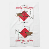 Mama Café immer geöffnet Geschirrtuch (Vertikal)