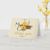 Mama Café immer geöffnet Karte (Gelbe Blume)