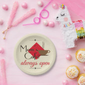 Mama Café immer geöffnet Pappteller (Party)